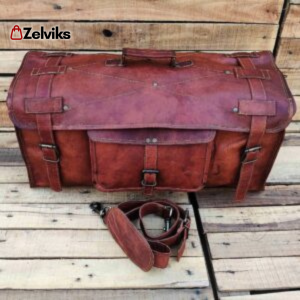 Leather Shoulder Travel Bag – Brown Everyday Carry Pack