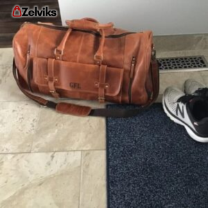 Leather Travel Pouch Bag – Brown Everyday Organizer