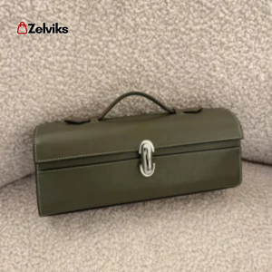 Leather Clutch & Top Handle Bag – Brown Small Tote