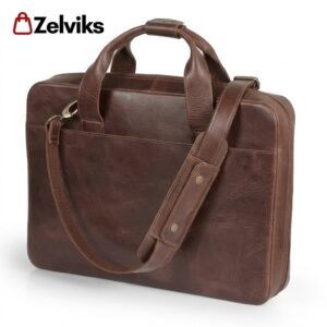 Laptop Bag – Brown Briefcase Satchel Messenger Bag for Men & Women